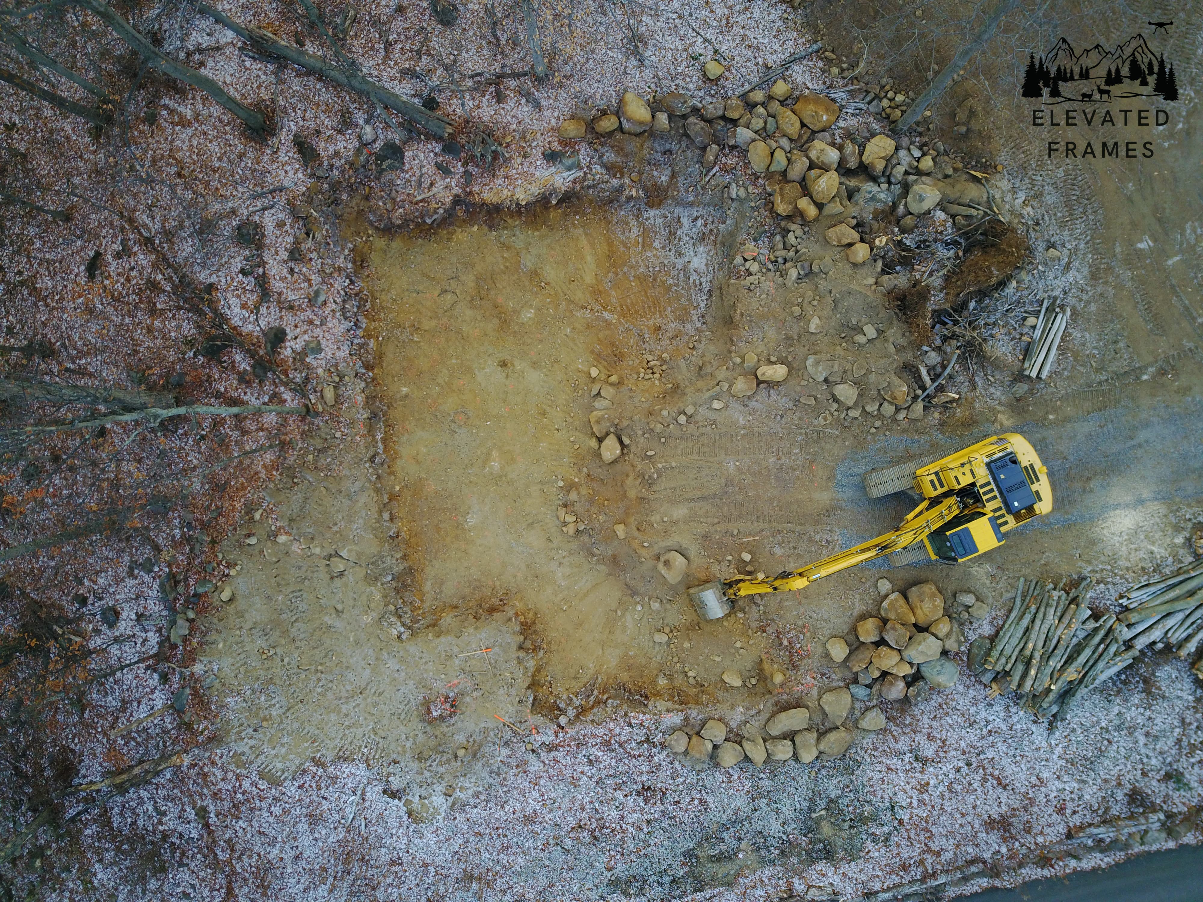 Drone documentation of a controlled blast site