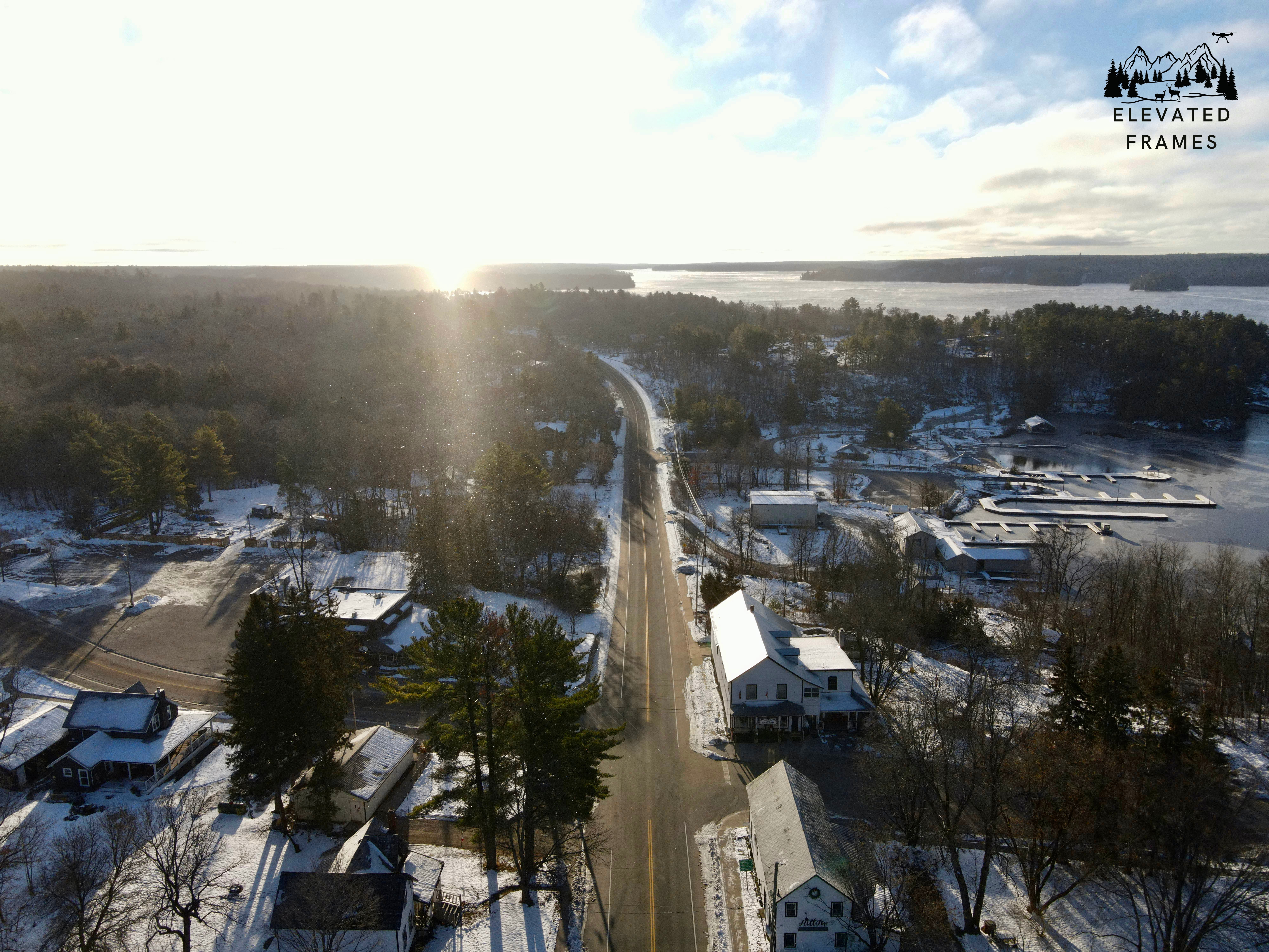 Rosseau in winter snow